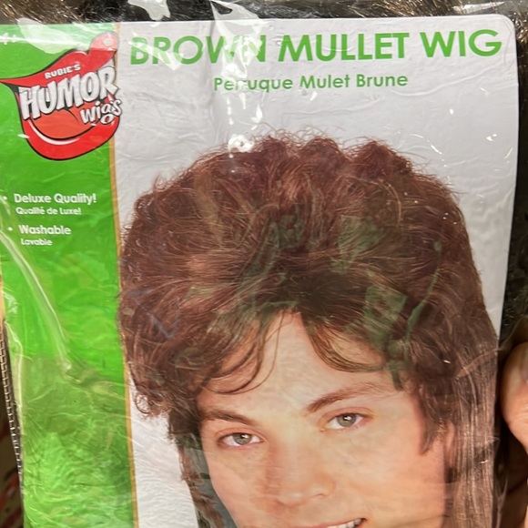 Brown mullet wig - Picture 2 of 4